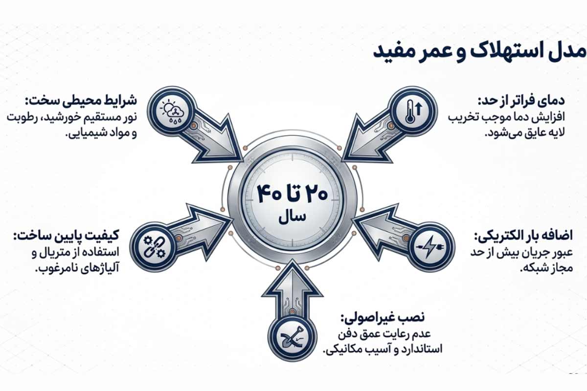 عمر مفید کابل آلومینیوم چقدر است؟