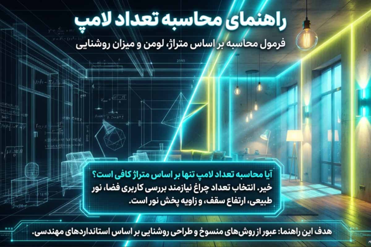 پارامتر متراژ برای محاسبه تعداد لامپ کافی است؟