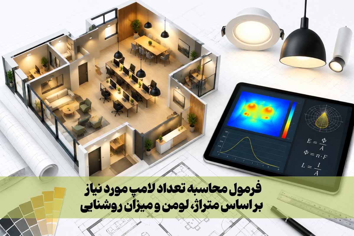 فرمول محاسبه تعداد لامپ مورد نیاز بر اساس متراژ، لومن و میزان روشنایی