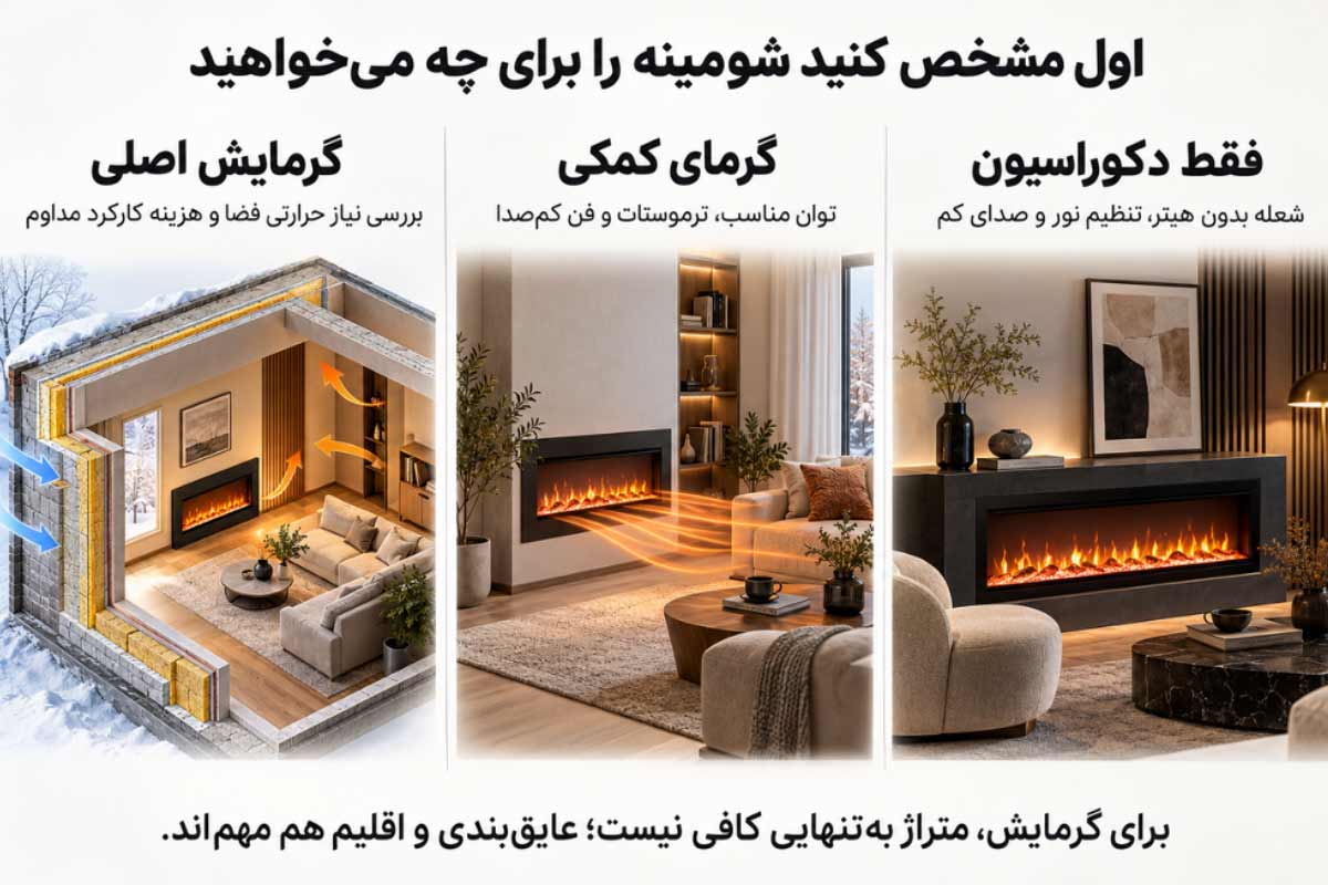 هدف شما از خرید شومینه برقی چیست؟