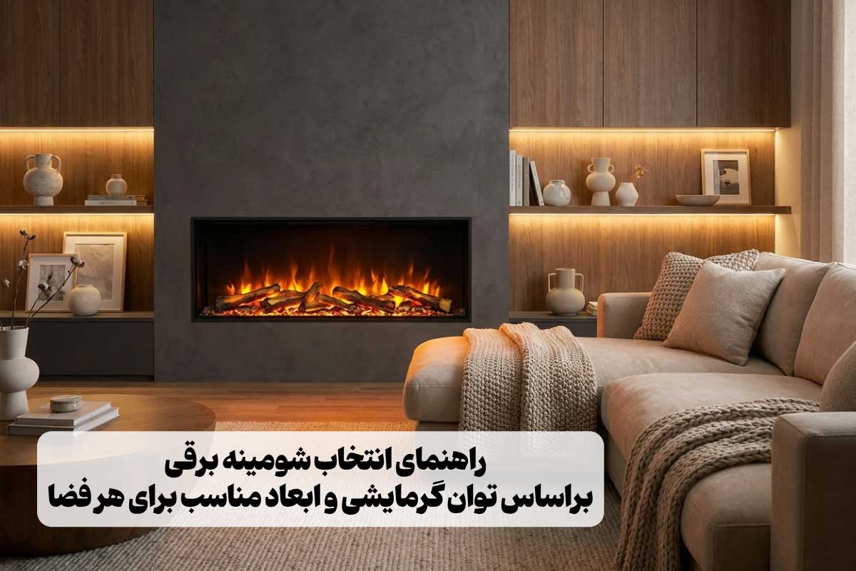 راهنمای انتخاب شومینه برقی براساس توان گرمایشی و ابعاد مناسب برای هر فضا